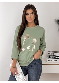 bluzka leduc miętowa one size ze sklepu UBRA w kategorii Bluzki damskie - zdjęcie 177891843