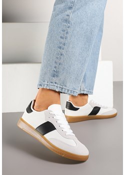 Biało-Czarne Sneakersy Retro w Stylu Klasycznych Tenisówek Tanonea ze sklepu born2be.pl w kategorii Buty sportowe damskie - zdjęcie 177892370