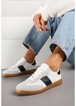 Biało-Czarne Sneakersy Tenisówki w Kultowym Stylu Neolithaen ze sklepu renee.pl w kategorii Buty sportowe damskie - zdjęcie 177892713