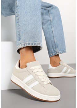 Beżowe Sneakersy Ozdobione Paskami Dolirenna ze sklepu renee.pl w kategorii Buty sportowe damskie - zdjęcie 177892851