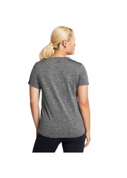 Damska koszulka treningowa Under Armour Tech SSC- Twist - szara ze sklepu Sportstylestory.com w kategorii Bluzki damskie - zdjęcie 177894831