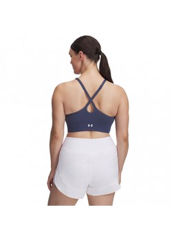 Damski biustonosz treningowy Under Armour Vanish Seamless Low Bra - granatowy ze sklepu Sportstylestory.com w kategorii Biustonosze - zdjęcie 177895020