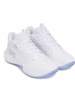 Buty do koszykówki uniseks Under Armour UA Lockdown 7 - białe ze sklepu Sportstylestory.com w kategorii Buty sportowe męskie - zdjęcie 177895850