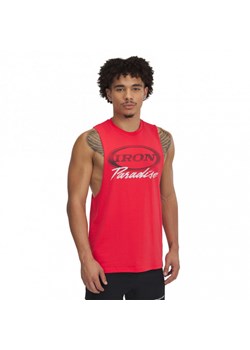 Męski top treningowy Under Armour Project Rock Iron Tank - czerwony ze sklepu Sportstylestory.com w kategorii T-shirty męskie - zdjęcie 177895922