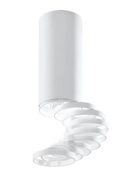 Biała nowoczesna metalowa lampa sufitowa - D241-Senja ze sklepu Edinos.pl w kategorii Lampy sufitowe - zdjęcie 177898433