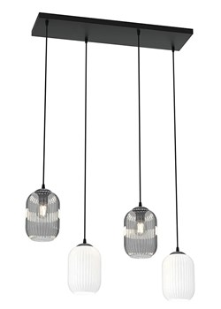 Nowoczesna lampa wisząca opal + grafit 2X D164 Z4-R81 ze sklepu Edinos.pl w kategorii Lampy wiszące - zdjęcie 177898553