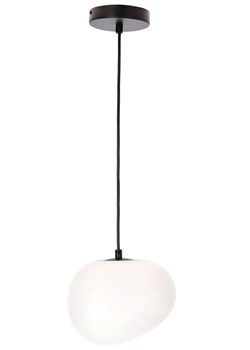 Loftowa czarna lampa wisząca z mlecznym kloszem 20 cm - D206 M0-A36 ze sklepu Edinos.pl w kategorii Lampy wiszące - zdjęcie 177898752