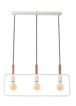 Biała potrójna lampa wisząca w stylu industrialnym - 3X D224 T0-T66 ze sklepu Edinos.pl w kategorii Lampy wiszące - zdjęcie 177899312