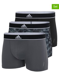 adidas Bokserki (3 pary) w kolorze czarno-szarym ze sklepu Limango Polska w kategorii Majtki męskie - zdjęcie 177909484