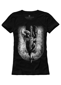 T-shirt damski UNDERWORLD Dragon czarny ze sklepu morillo w kategorii Bluzki damskie - zdjęcie 177912273