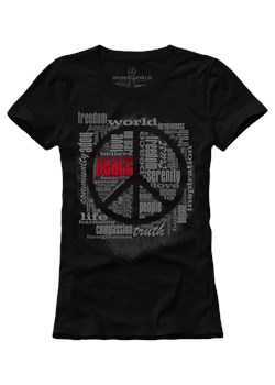 T-shirt damski UNDERWORLD Peace czarny ze sklepu morillo w kategorii Bluzki damskie - zdjęcie 177913050