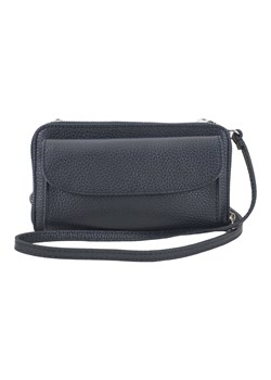 Portfel z etui na telefon ze skóry licowej - Czarny ze sklepu Barberinis w kategorii Listonoszki - zdjęcie 177917464