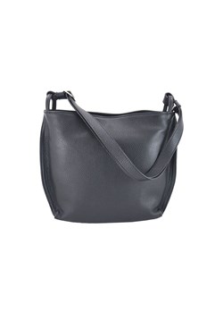 Duża torba damska skórzana na ramię - Czarna ze sklepu Barberinis w kategorii Torby Shopper bag - zdjęcie 177919124