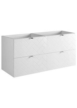 Biała podwójna szafka pod umywalkę 120 cm F2-F21 ze sklepu Edinos.pl w kategorii Szafki i regały łazienkowe - zdjęcie 177939580