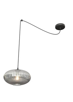 Nowoczesna lampa pająk z grafitowym kloszem - D169 C8-S67 ze sklepu Edinos.pl w kategorii Lampy wiszące - zdjęcie 177939654