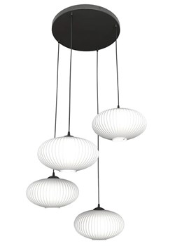 Nowoczesna lampa wisząca z mlecznymi kloszami - 3X D175 H0-P21 ze sklepu Edinos.pl w kategorii Lampy wiszące - zdjęcie 177939670