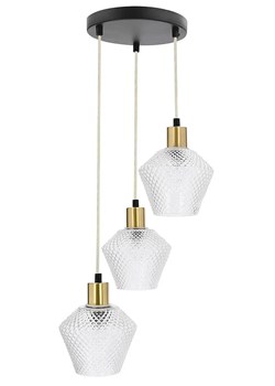 Nowoczesna lampa wisząca z trzema punktami światła - 18X połysk D272 Elora ze sklepu Edinos.pl w kategorii Lampy wiszące - zdjęcie 177939803
