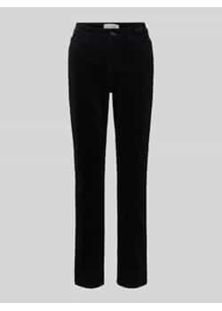 Spodnie sztruksowe o kroju slim fit z bawełną ze sklepu Peek&Cloppenburg  w kategorii Spodnie damskie - zdjęcie 177945312