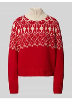 Sweter z dzianiny ze stójką ze sklepu Peek&Cloppenburg  w kategorii Swetry damskie - zdjęcie 177950670