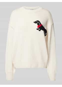 Sweter z dzianiny o kroju oversized z okrągłym dekoltem ze sklepu Peek&Cloppenburg  w kategorii Swetry damskie - zdjęcie 177956183