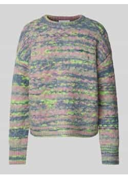 Sweter z dzianiny z okrągłym dekoltem ze sklepu Peek&Cloppenburg  w kategorii Swetry damskie - zdjęcie 177956392