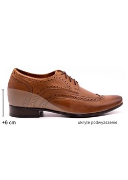 Olivier Buty męskie podwyższające wizytywe 617P brązowe ze sklepu ButyModne.pl w kategorii Buty eleganckie męskie - zdjęcie 177967424