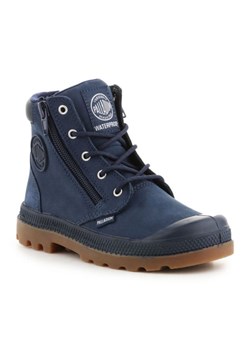 Buty Palladium Pampa Hi Cuff Wp K 53476-425-M niebieskie ze sklepu ButyModne.pl w kategorii Buty zimowe dziecięce - zdjęcie 177967580