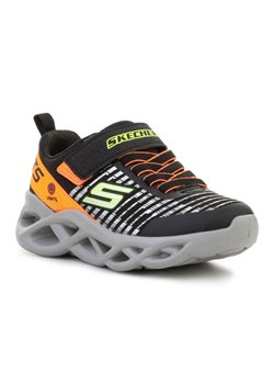 Buty Skechers S Lights 401650L-BKOR czarne ze sklepu ButyModne.pl w kategorii Buty sportowe dziecięce - zdjęcie 177967814