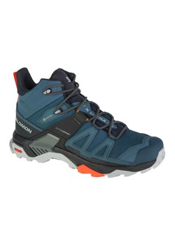 Buty Salomon X Ultra 4 Mid Gtx M 473526 niebieskie ze sklepu ButyModne.pl w kategorii Buty trekkingowe dziecięce - zdjęcie 177971034