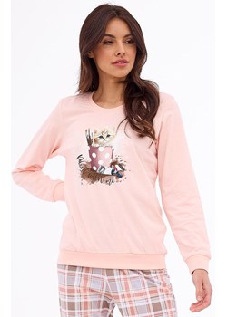 Długa piżama damska 671/375 Paint, Kolor różowy-wzór, Rozmiar XL, Cornette ze sklepu Primodo w kategorii Piżamy damskie - zdjęcie 178011103