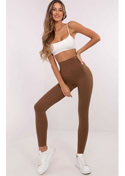 Modelujące legginsy push-up jasnobrązowe NM-LG-NOU009.39, Kolor jasnobrązowy, Rozmiar S/M, Trendy.ING ze sklepu Primodo w kategorii Spodnie damskie - zdjęcie 178011364