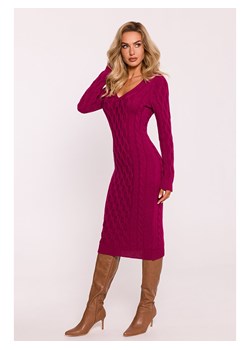 made of emotion Sukienka dzianinowa w kolorze bordowym ze sklepu Limango Polska w kategorii Sukienki - zdjęcie 178012412