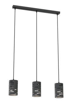 Czarna nowoczesna lampa wisząca z trzema kloszami - 13X D147 M6-L82 ze sklepu Edinos.pl w kategorii Lampy wiszące - zdjęcie 178013140