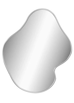 Srebrne eleganckie lustro wiszące 60x50 cm Z0-G30 ze sklepu Edinos.pl w kategorii Lustra - zdjęcie 178013313