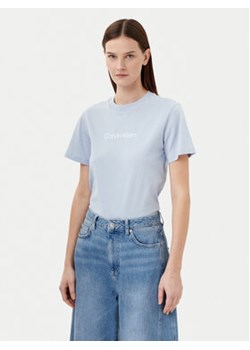 Calvin Klein T-Shirt Hero Logo K20K205448 Niebieski Regular Fit ze sklepu MODIVO w kategorii Bluzki damskie - zdjęcie 178015740