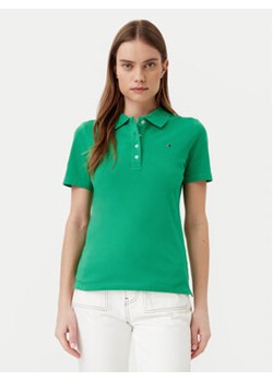 Tommy Hilfiger Polo 1985 WW0WW43225 Zielony Slim Fit ze sklepu MODIVO w kategorii Bluzki damskie - zdjęcie 178022044