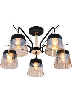 Pięcioramienna lampa sufitowa w stylu glamour - M017 - Plantix ze sklepu Edinos.pl w kategorii Lampy wiszące - zdjęcie 178031192