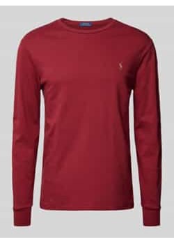 Bluzka z długim rękawem o kroju custom slim fit z okrągłym dekoltem ze sklepu Peek&Cloppenburg  w kategorii T-shirty męskie - zdjęcie 178031490