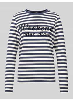 Bluzka z długim rękawem i nadrukiem z logo model ‘QUINOA’ ze sklepu Peek&Cloppenburg  w kategorii Bluzki damskie - zdjęcie 178031551