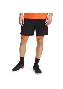 Męskie spodenki treningowe Under Armour UA Vanish Woven 2in1 Shorts - szare ze sklepu Sportstylestory.com w kategorii Spodenki męskie - zdjęcie 178032781