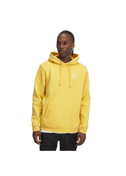 Męska bluza dresowa nierozpinana z kapturem Under Armour UA Icon Fleece Hoodie - żółta ze sklepu Sportstylestory.com w kategorii Bluzy męskie - zdjęcie 178032793