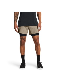 Męskie spodenki treningowe Under Armour UA Vanish Elite 2in1 Short - brązowe ze sklepu Sportstylestory.com w kategorii Spodenki męskie - zdjęcie 178032873