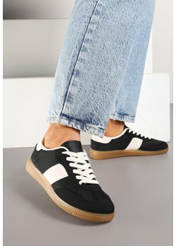 Czarne Sneakersy Retro w Stylu Klasycznych Tenisówek Tanonea ze sklepu born2be.pl w kategorii Buty sportowe damskie - zdjęcie 178033744
