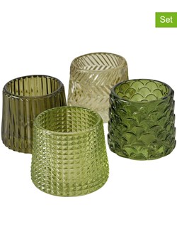 Boltze Świeczniki (4 szt.) "Sabena" w kolorze zielonym - wys. 7 cm ze sklepu Limango Polska w kategorii Świeczniki - zdjęcie 178034890