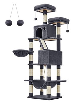 SONGMICS Drapak w kolorze szaro-kremowym - 60 x 206 x 50 cm ze sklepu Limango Polska w kategorii Dla zwierząt - zdjęcie 178035073