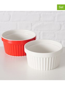 Boltze Formy (2 szt.) w kolorze biało-czerwonym do muffinów - wys. 5 x Ø 9 cm ze sklepu Limango Polska w kategorii Akcesoria do pieczenia - zdjęcie 178036263