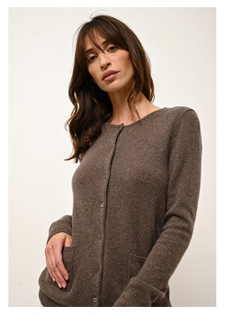 Just Cashmere Kaszmirowy kardigan "Katharine" w kolorze brązowym ze sklepu Limango Polska w kategorii Swetry damskie - zdjęcie 178037074