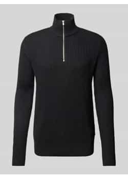 Sweter z dzianiny z kołnierzem model ‘RBLALIAM’ ze sklepu Peek&Cloppenburg  w kategorii Swetry męskie - zdjęcie 178038793