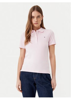 Tommy Hilfiger Polo 1985 WW0WW43225 Różowy Slim Fit ze sklepu MODIVO w kategorii Bluzki damskie - zdjęcie 178044423