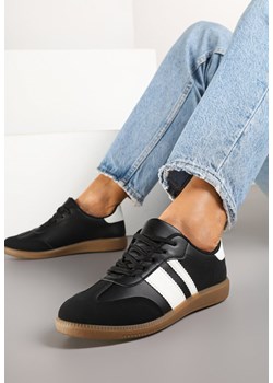 Czarne Sneakersy w Stylu Tenisówek z Paskami Danareth ze sklepu renee.pl w kategorii Buty sportowe damskie - zdjęcie 178046004